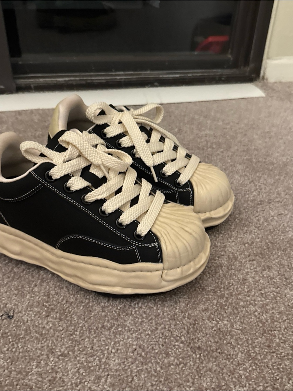 Chiclara Sculpted Wave Platform Sneakers Black Size US Women 6.5 / EU 37 NWOB